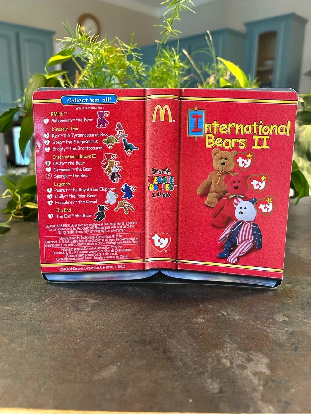 Beanie Baby Spangle the Bear American Flag, McDonald's Bear Collection NIB, 1999